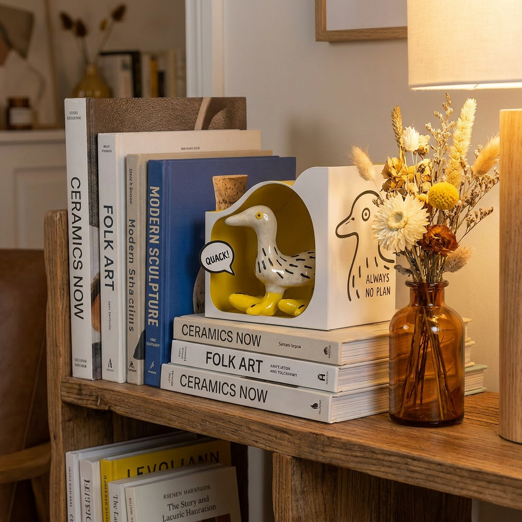 Three-Legged Duck — Boxed Ceramic Figurine in Gift Packaging