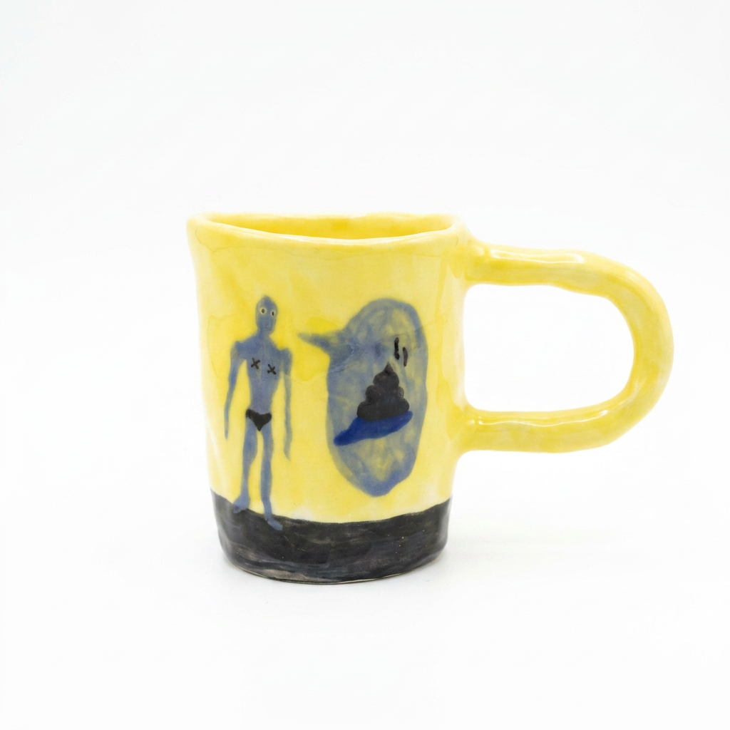 Conjuring the Pot — Hand-Painted Yellow Ceramic Mug