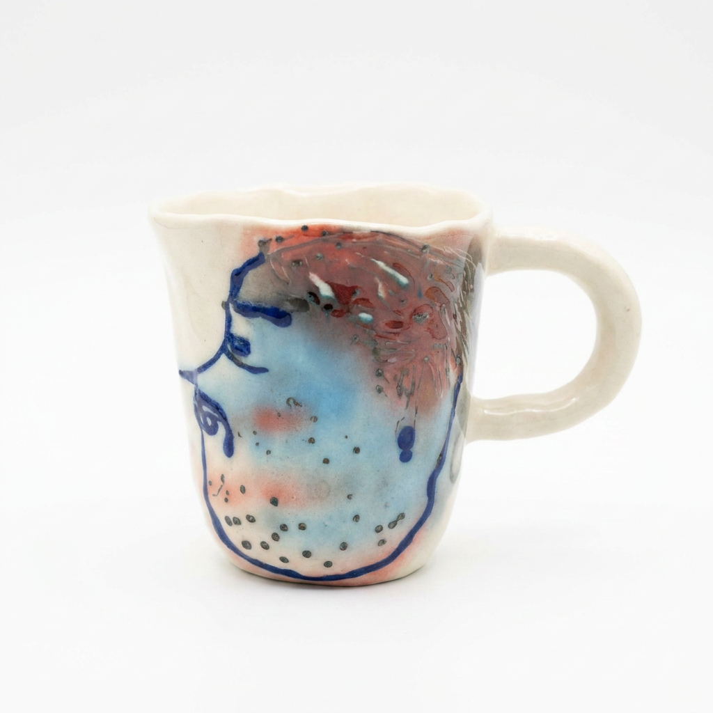 Coral Reef — Hand-Painted Drip Glaze Mug