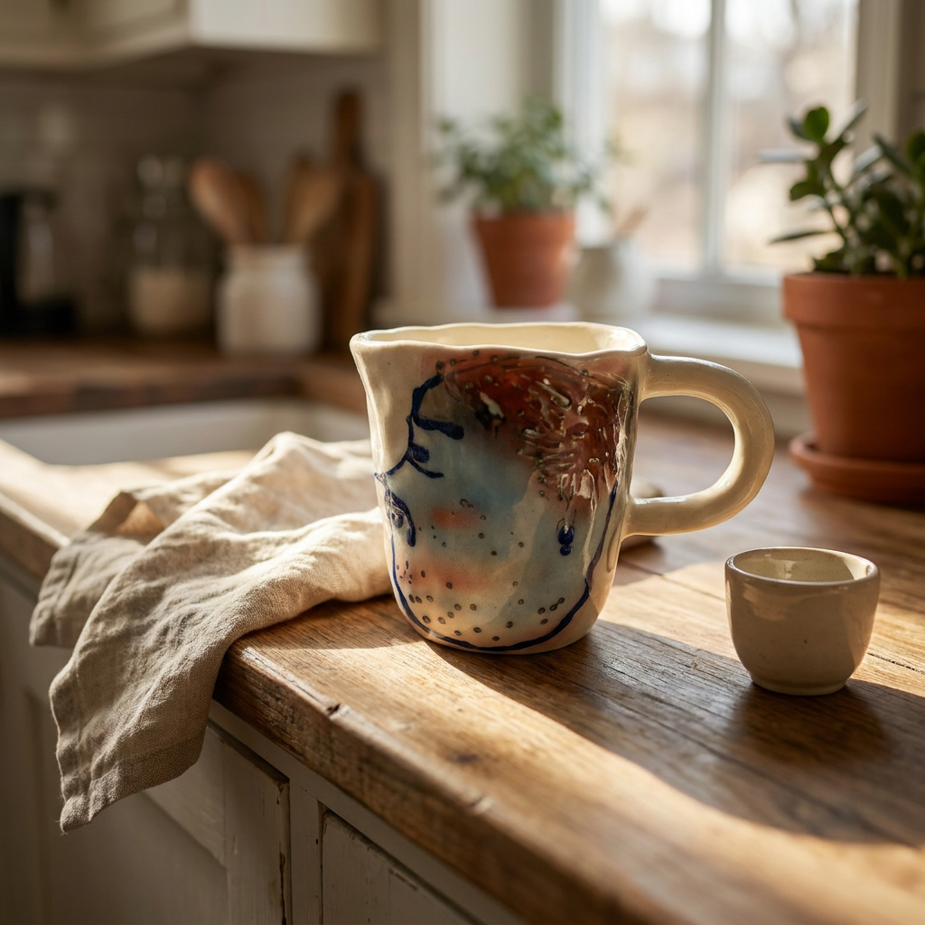 Coral Reef — Hand-Painted Drip Glaze Mug