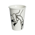 Running Figures Tumbler — Hand-Drawn Ink Sketch Cup