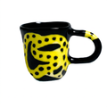 Leopard Espresso — Yellow & Black Spotted Hand-Built Cup