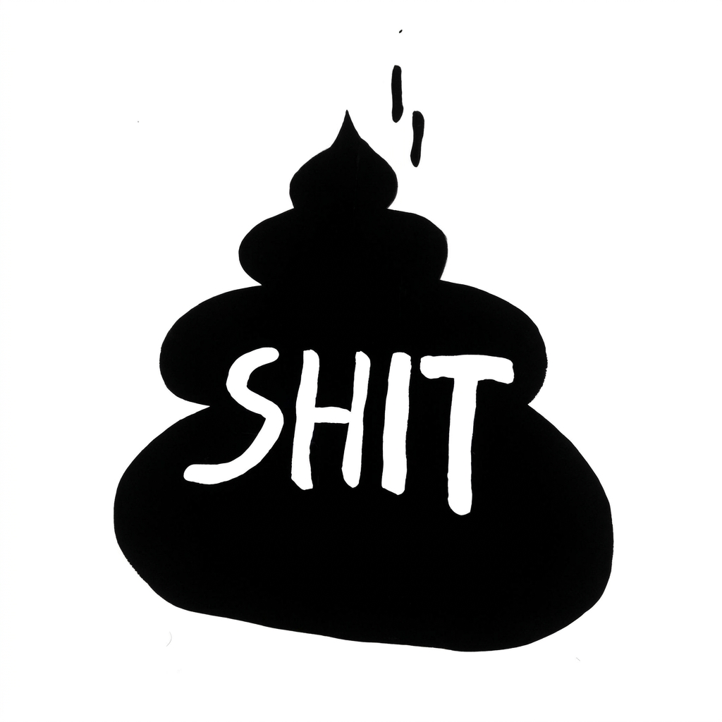 SHIT — Hand-Screen-Printed Canvas Tote with Punk Slogan Graphic