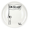 I'm So Hot — Hand-Printed Canvas Tote with Flag-Waver and Dog
