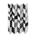 Matrix — Hand-Printed Canvas Tote with Wonky Checkerboard Pattern